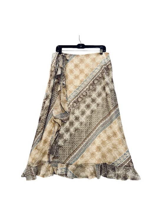 Valerie Stevens Dresses & Skirts - Vintage Boho Hippie Silk Midi Maxi Skirt Size 12 by Valerie Stevens Ruffle Hem